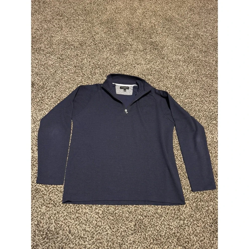 Half Zip Banana Republic long Sleeve Shirts Sweater Men's Large Blue